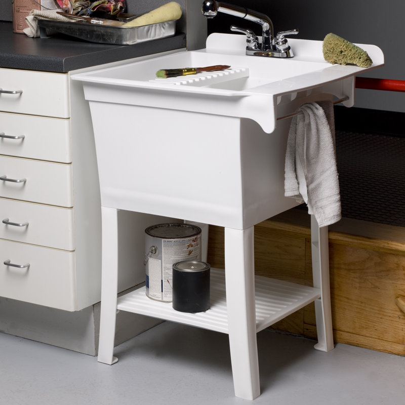 Cashel Maddox Workstation 24.38" x 25.75" Single Freestanding Laundry